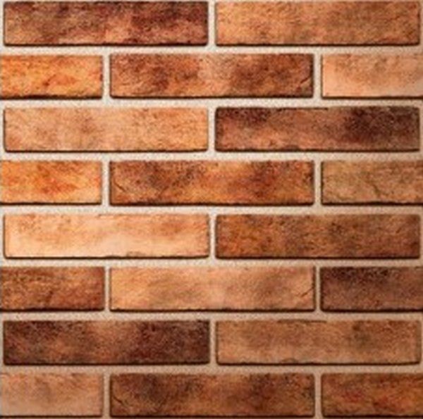 Golden Tile Brickstyle Seven Tones 25х6см плитка фасадная настенная оранжевая натуральная 34Р020