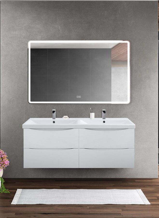 BelBagno MARINO-CER-1200-4C-SO-2-BL-P Тумба подвесная с раковиной с двумя чашами