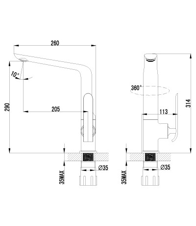 Lemark LM4905CW Меланж смеситель для кухни хром/белый