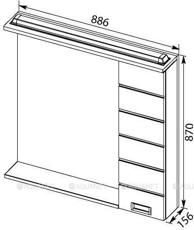 Зеркало-шкаф Aquanet Сити 90*87 L венге 00158575