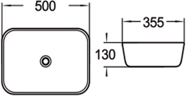 SantiLine SL-1049 раковина накладная 50 см