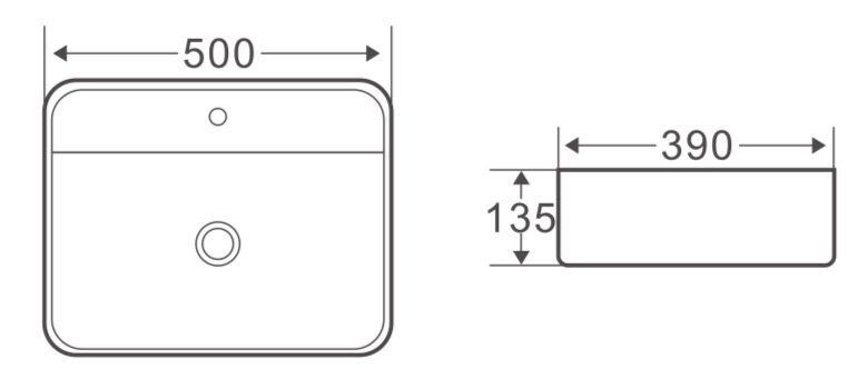 BelBagno BB1321 раковина накладная 50 см белая