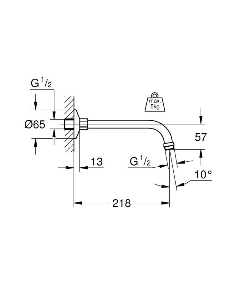 Grohe Relexa 27406000 душевой кронштейн