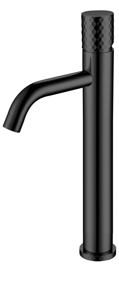 Смеситель для раковины высокий Boheme Stick ручка Diamond Черный матовый 122-BB