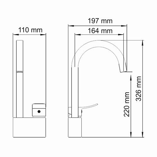 WasserKRAFT Aller 1067WHITE смеситель для кухни хром