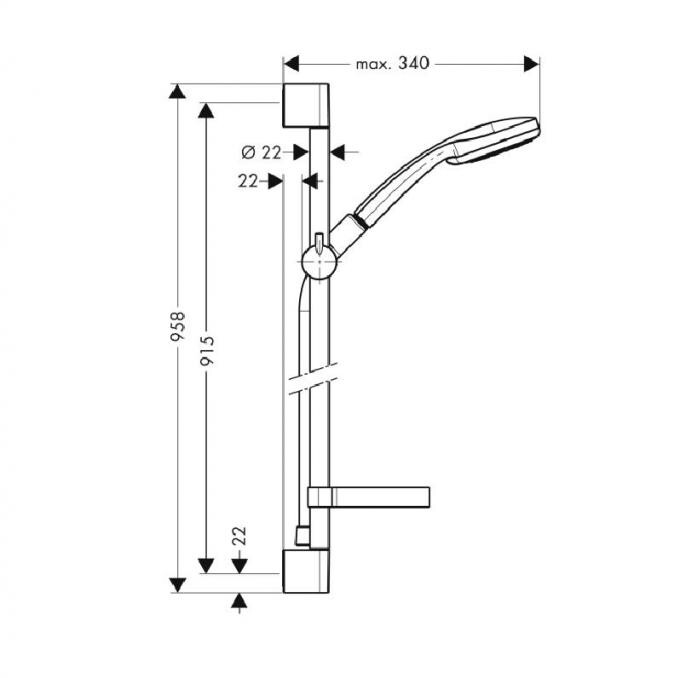 Душевой набор Hansgrohe Croma 100 Multi 27774000 Unica