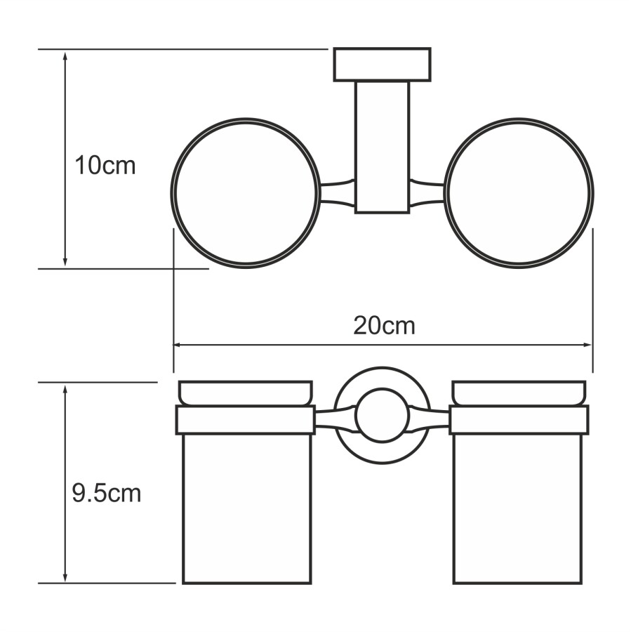 WasserKRAFT Donau K-9428D стакан для зубных щеток хром