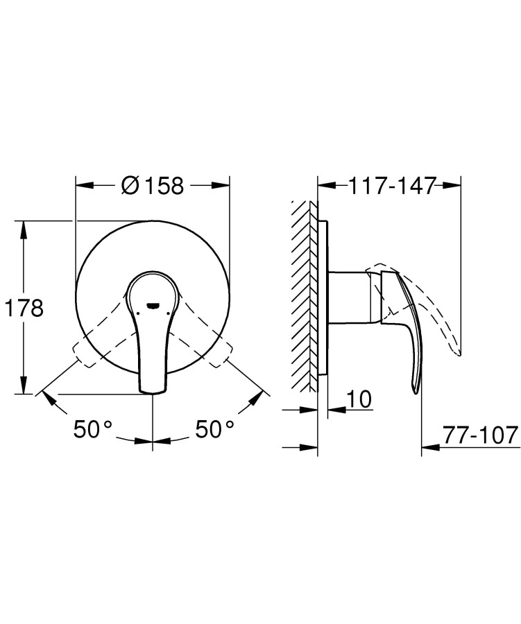 Grohe Eurosmart New 24042002 смеситель для душа