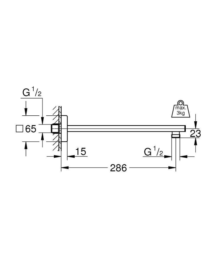 Grohe Rainshower neutral 27709000 душевой кронштейн