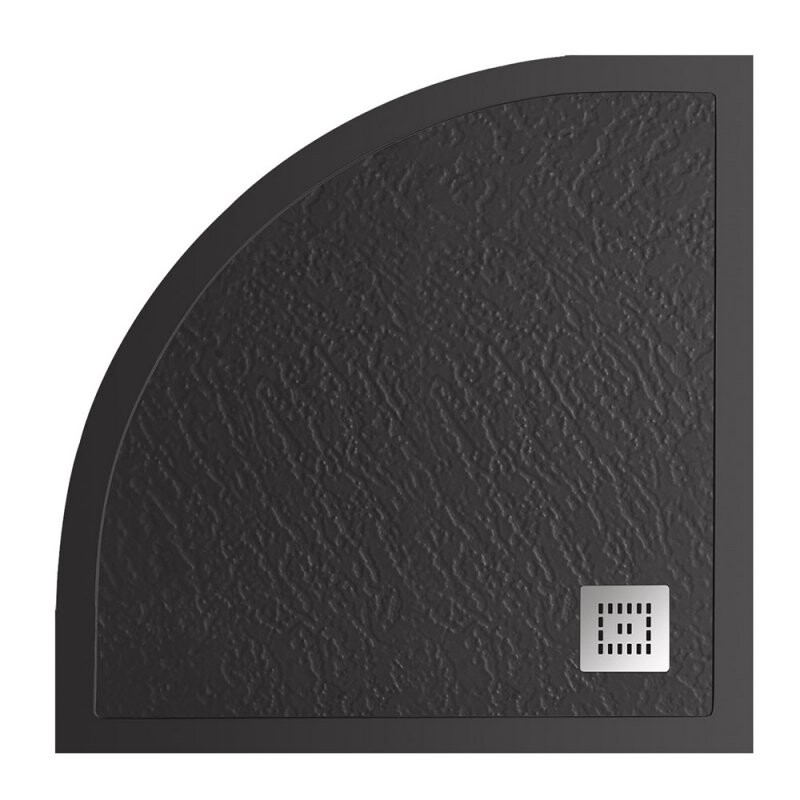 Поддон из искусственного мрамора Belbagno TRAY-MR-UNO-R-90-550-35-NERO-CR