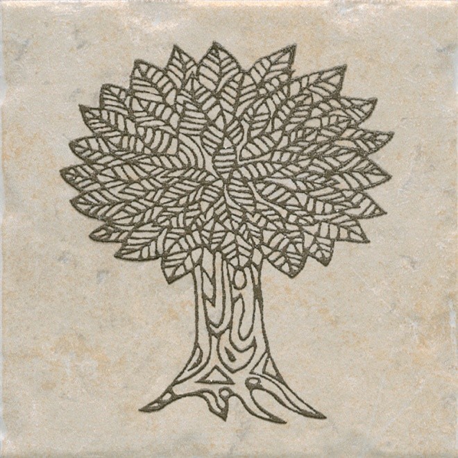 Kerama Marazzi Каламкари 10х10 см декор настенный бежевый дерево
