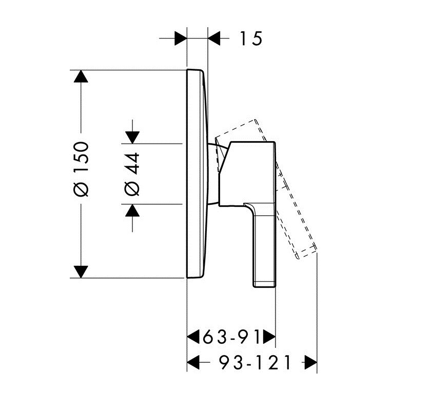 Смеситель для душа Hansgrohe 31665000 Metris S