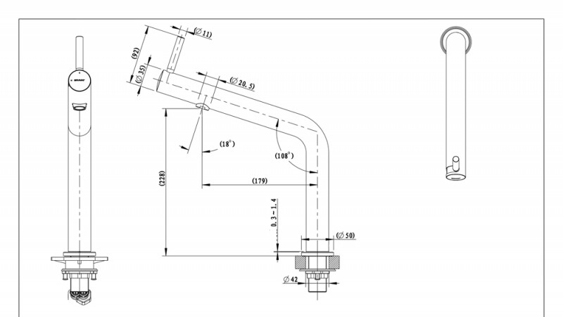 Bravat Ozen F7354388CP-ENG смеситель для кухни хром