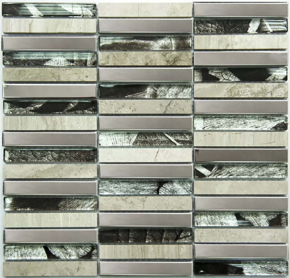 NS Mosaic Metal мозаика металл, стекло, камень 28,5х30 см MS-622