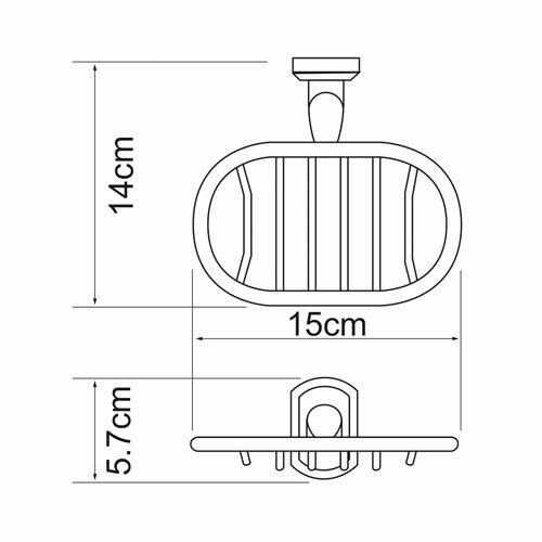 WasserKRAFT Oder K-3069 мыльница хром