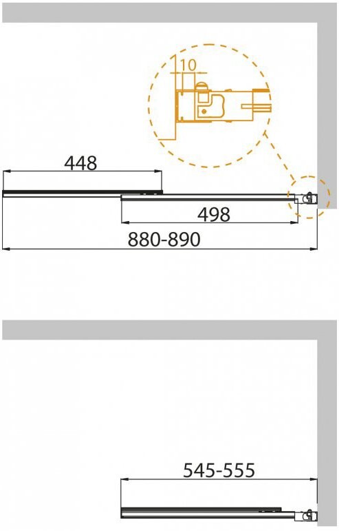 Cezares SLIDER-VF-11-90/150-C-Cr 90*150 шторка на ванну