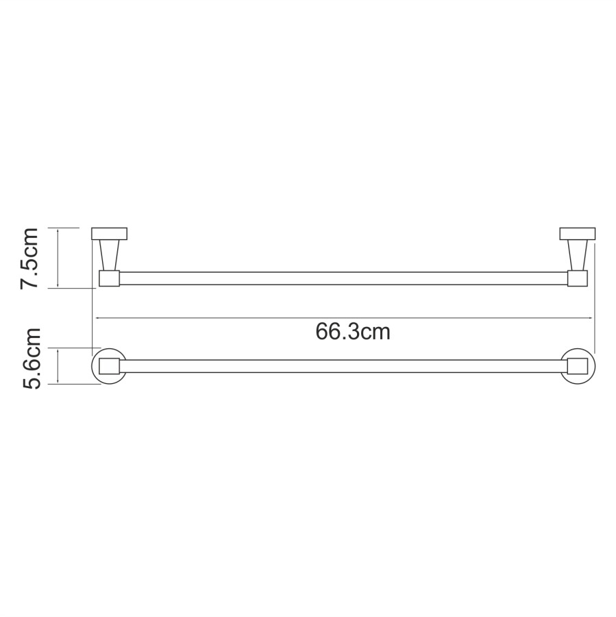 WasserKRAFT Isen K-4030 полотенцедержатель хром