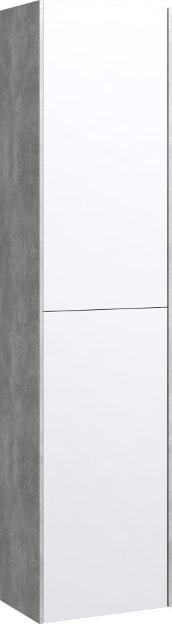 Aqwella Mobi 408370 шкаф-пенал подвесной, бетон светлый, белый 35
