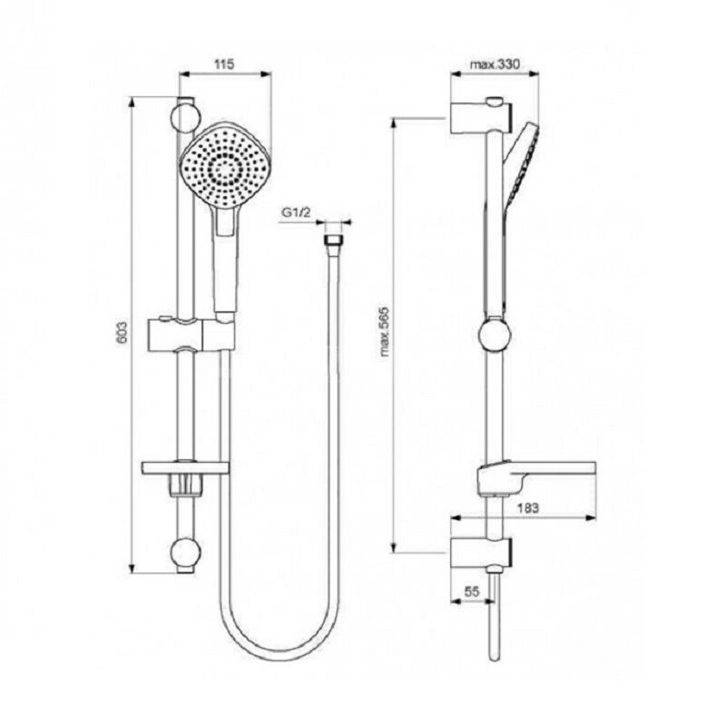 Ideal Standard Ceraflex BD001AA Набор 3-в-1 Смесители и душевой гарнитур