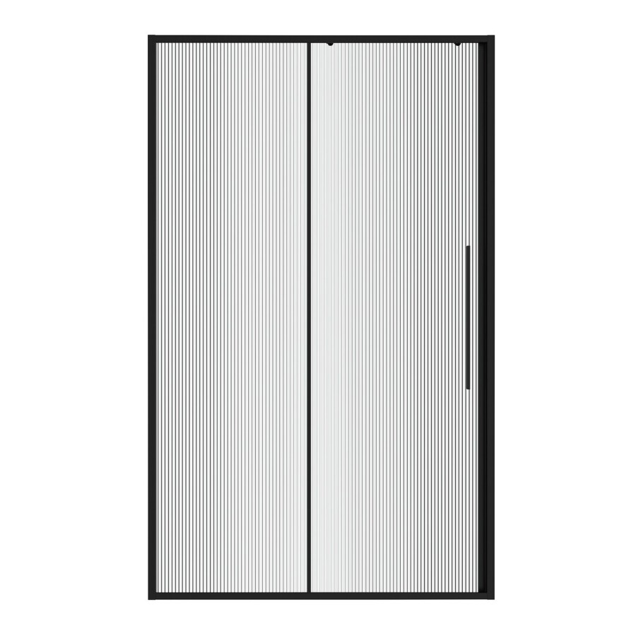 Дверь в нишу Niagara Nova NG-84-L12FHB (120х195) раздвижная(левая),черный матовый,стекло рифленое,1 место