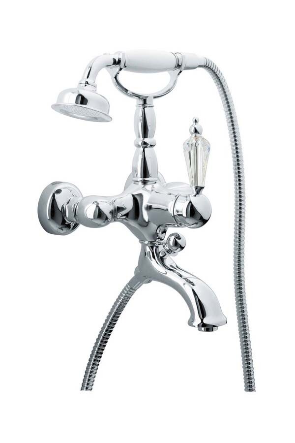 Смеситель для ванны с душевым комплектом Boheme Brilante Ripresa Хром / Swarovski 343