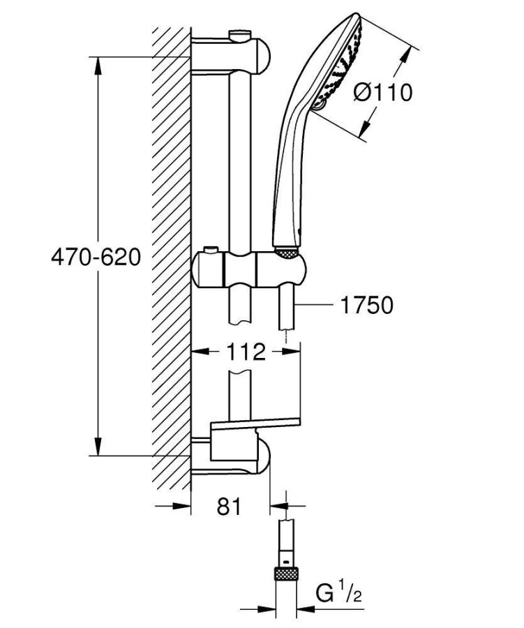 Grohe Euphoria 27230001 душевой гарнитур