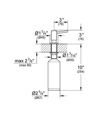 Grohe Contemporary 40536DC0 дозатор жидкого мыла встраиваемый суперсталь