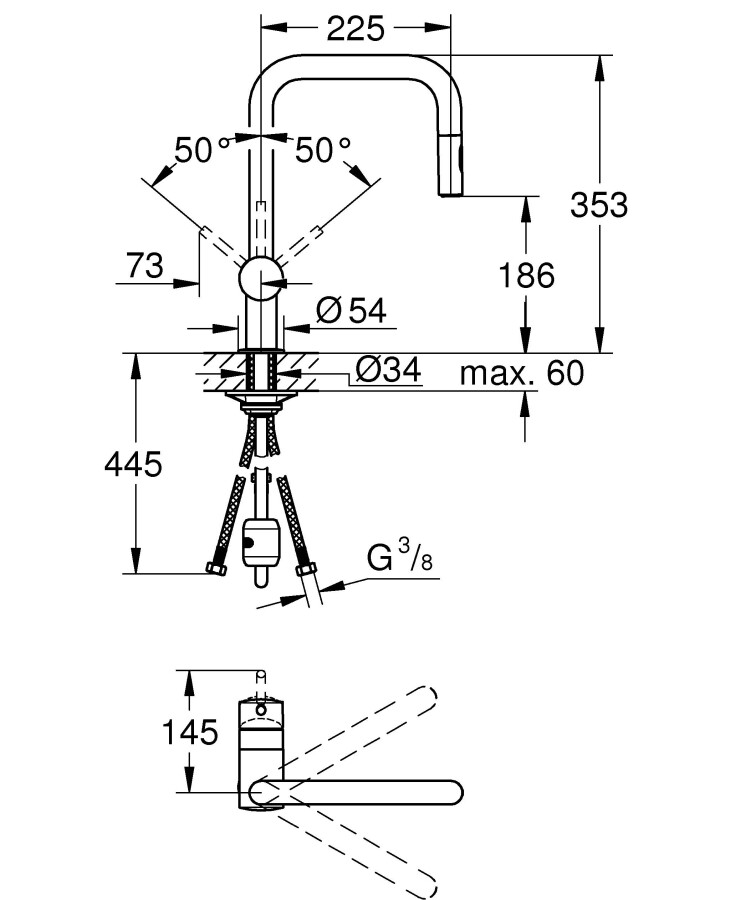 Grohe Minta 32322002 смеситель для кухни хром