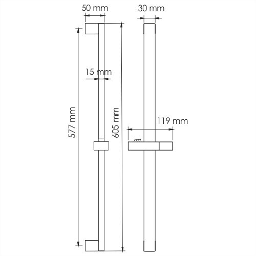 WasserKRAFT A123 стойка для душа хром