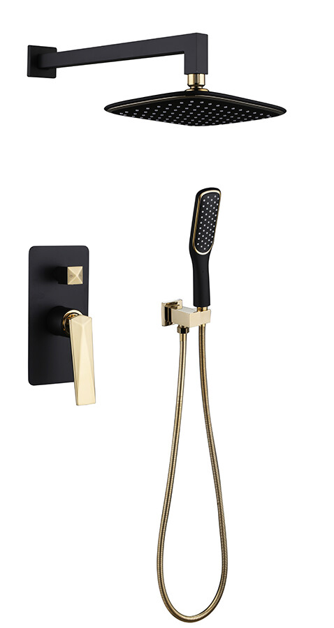 Душевая система без излива Boheme Venturo Черный / Золото 384-B