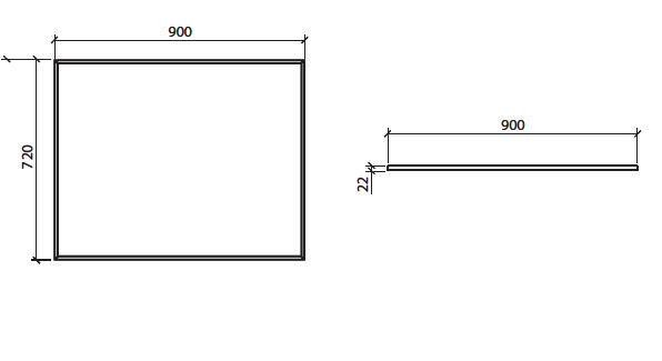 Зеркальное полотно BelBagno 90*72 SPC-90-72