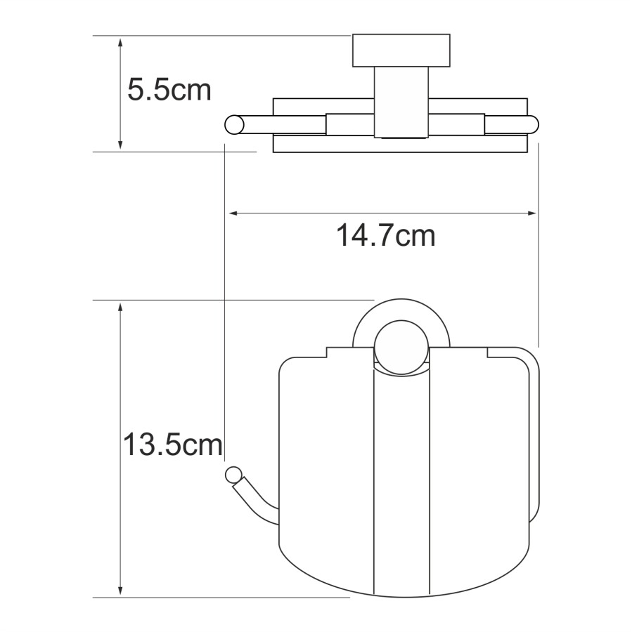 WasserKRAFT Donau K-9425 держатель для туалетной бумаги хром