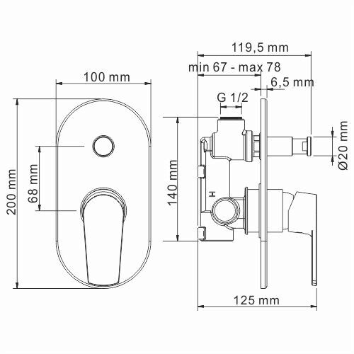 WasserKRAFT Dill 6161 смеситель для ванны хром