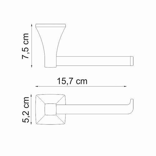 WasserKRAFT Wern K-2596 держатель для туалетной бумаги хром