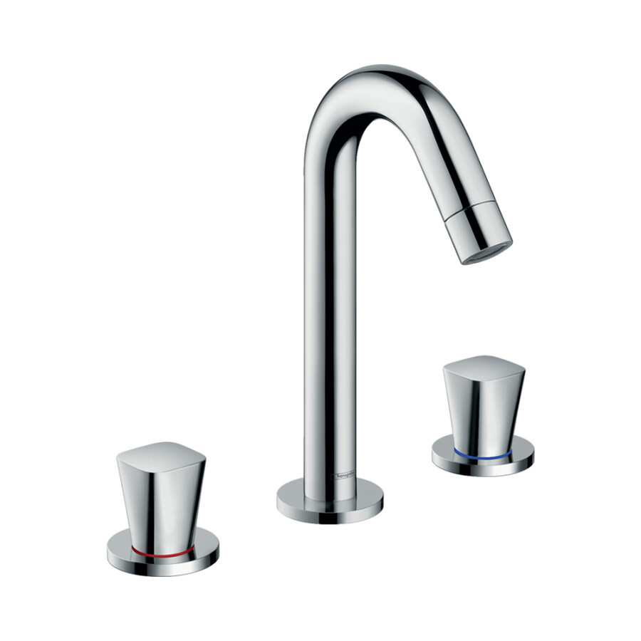 Hansgrohe Logis Смеситель для раковины на 3 отверстия со сливным гарнитуром хром 71133000