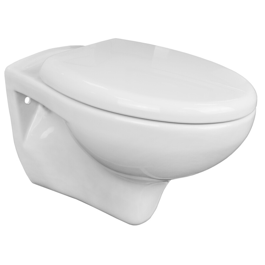 Унитаз подвесной Azario STELLA 370х400х550 ободковый, с быстросъемным сидением микролифт, белый AZ-VT005+AZ-VT005sc
