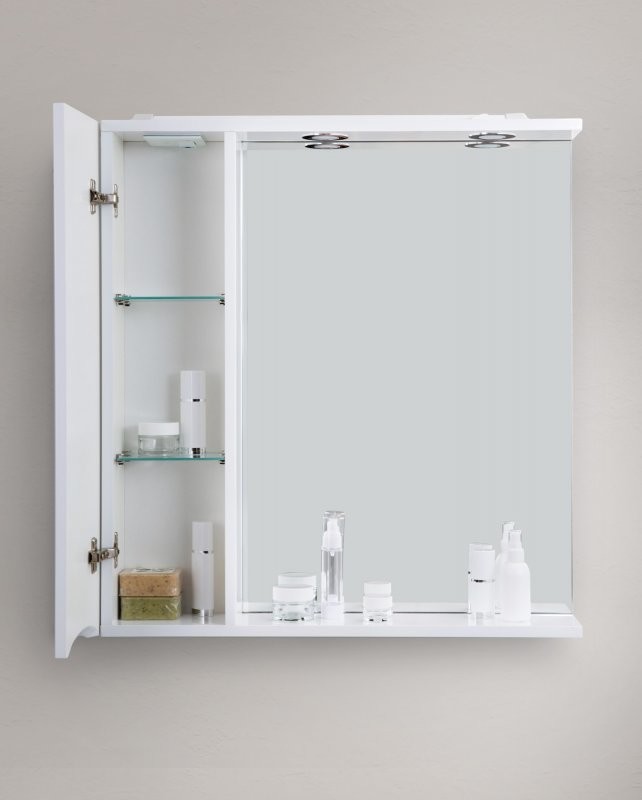 Зеркало-шкаф BelBagno MARINO-SPC-700/750-1A-BL-P-R/L 70*75