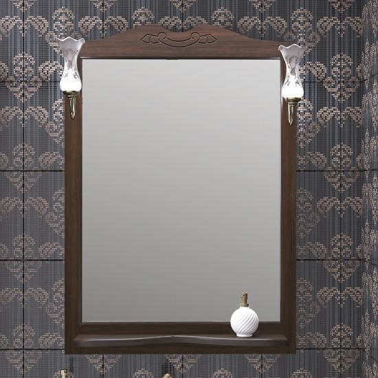Opadiris Клио зеркало со светильниками 80 см орех 001223