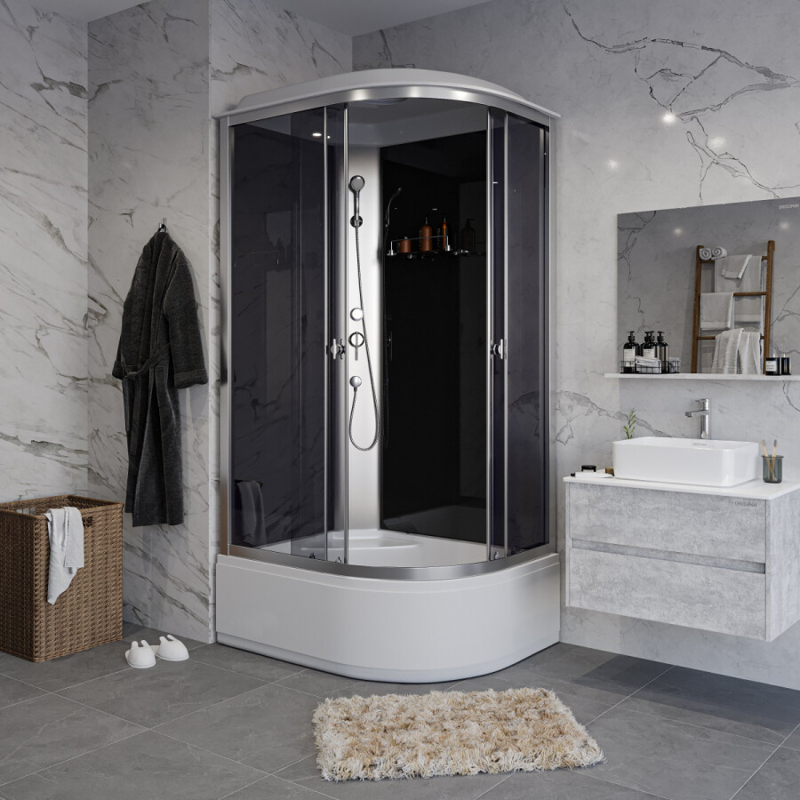 Niagara Eco Душевая кабина 100x80 Левая Тропический душ E100/80/40L/TN