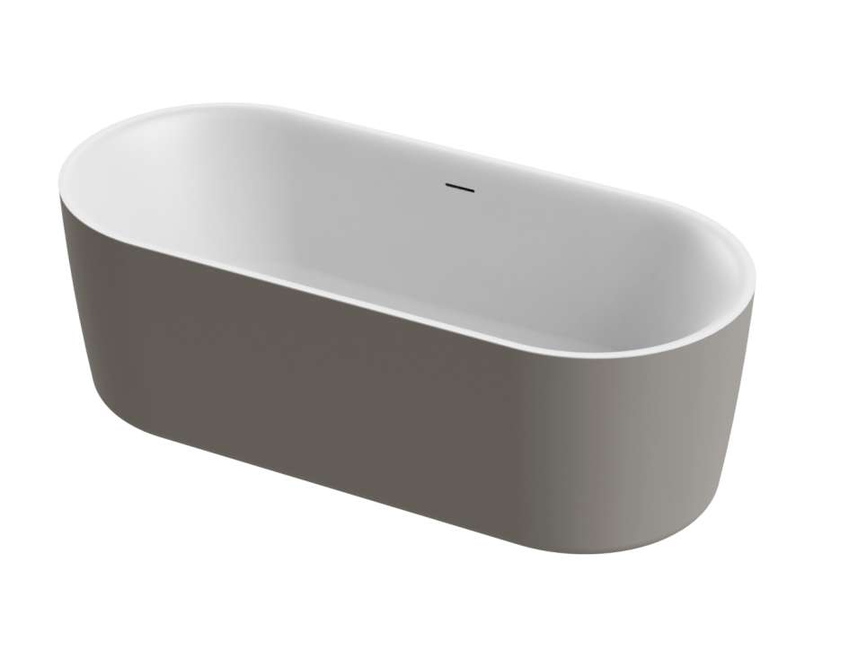Ванна акриловая матовая Cezares METAURO-INT-Central-180-80-60-G-W-MATT