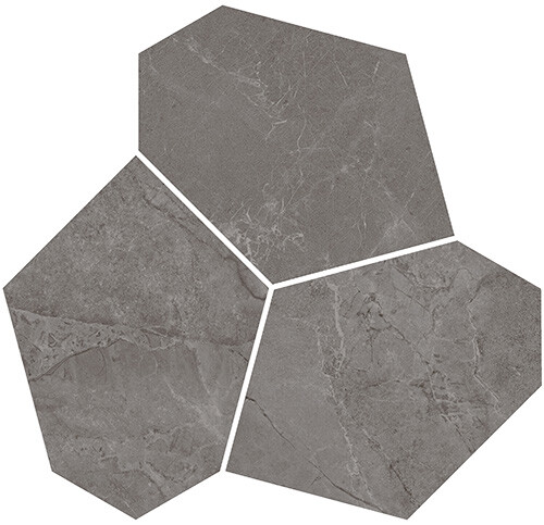 Керамическая плитка Декор Kerama Marazzi Прованс Марсель наборный Серый глянцевый обрезной 26,5x25,5x0,9 KMD2HID023BR