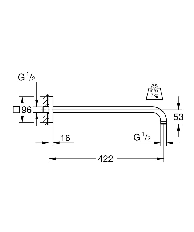 Grohe Rainshower 26145000 душевой кронштейн