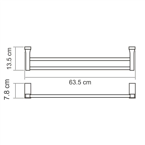 WasserKRAFT Lopau K-6040 полотенцедержатель хром