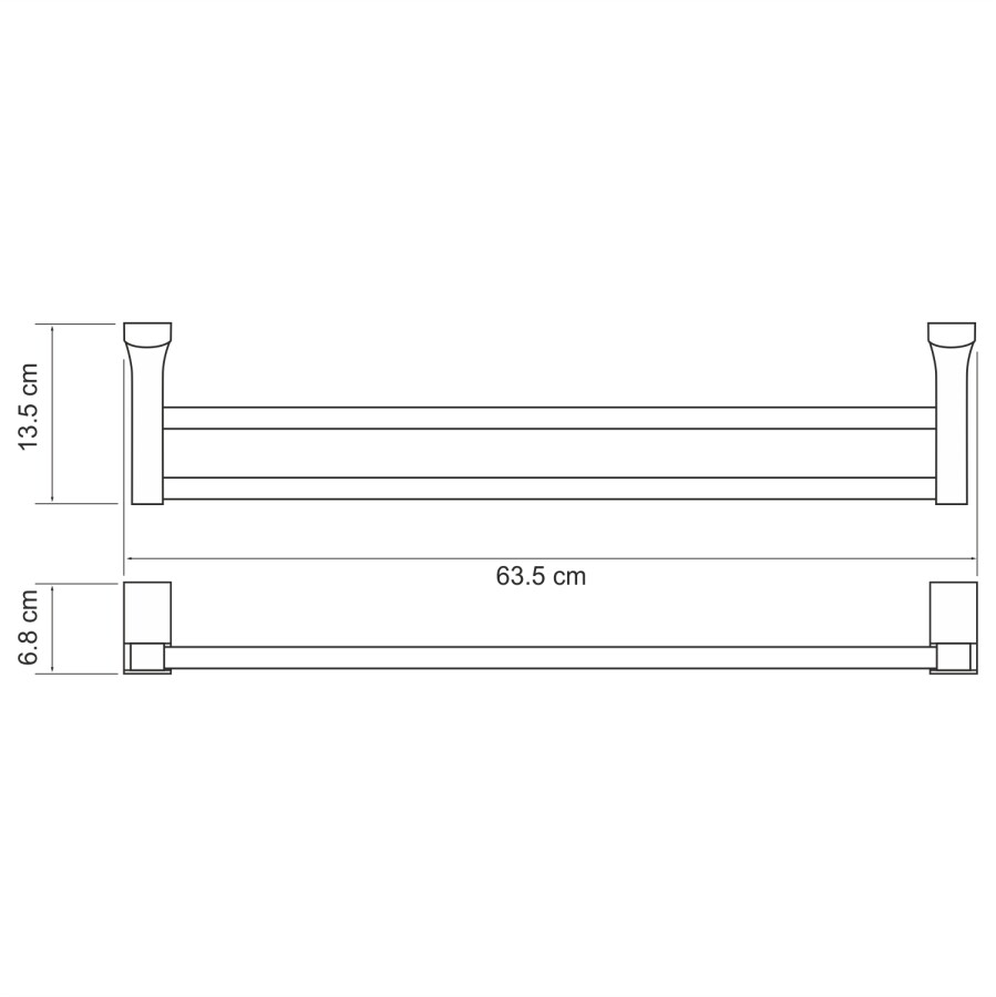 WasserKRAFT Leine K-5040WHITE полотенцедержатель хром/белый