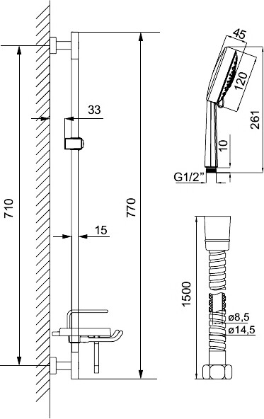 Iddis TSH1601 Душевой гарнитур