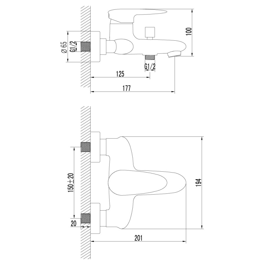 Lemark LM4402C Status смеситель для ванны хром