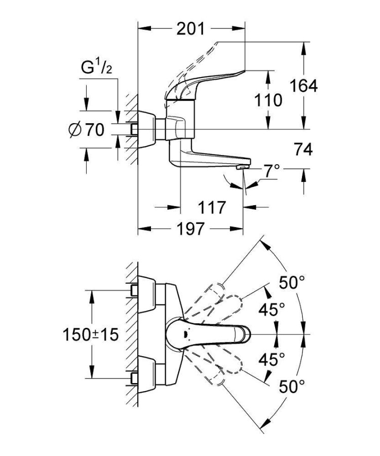 Grohe Euroeco Special 32767000 смеситель для раковины 46 мм