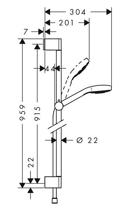 Душевой набор Hansgrohe 26592400 Croma Select E Vario