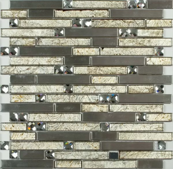NS Mosaic Metal мозаика металл, стекло 30,5х29,8 см MS-610