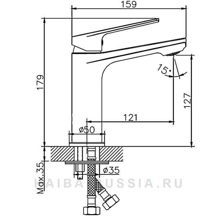 Haiba HB10533-3 смеситель для раковины 35 мм